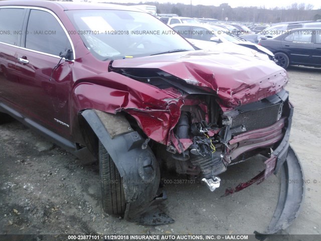 2GKALMEK8D6277560 - 2013 GMC TERRAIN SLE RED photo 6