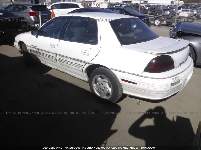 1G2NE55M8SC708891 - 1995 PONTIAC GRAND AM SE WHITE photo 3