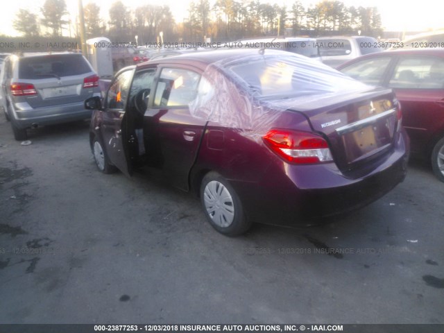 ML32F3FJ7HHF12236 - 2017 MITSUBISHI MIRAGE G4 ES მუქწითელი ფოტო 3