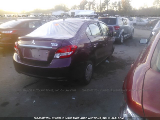 ML32F3FJ7HHF12236 - 2017 MITSUBISHI MIRAGE G4 ES მუქწითელი ფოტო 4