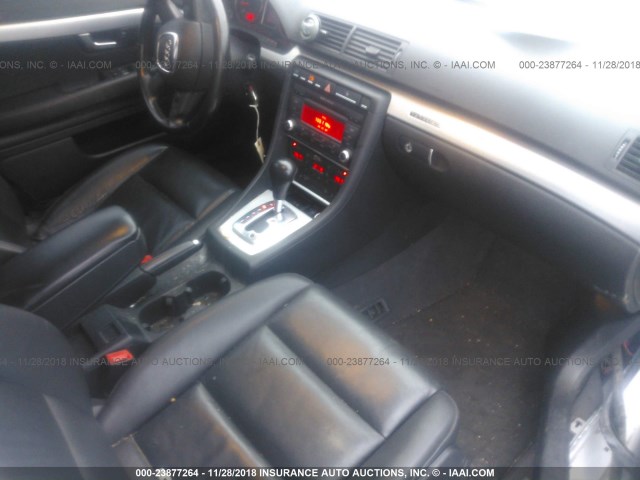 WAUDF78E27A178602 - 2007 AUDI A4 2.0T QUATTRO SILVER photo 5