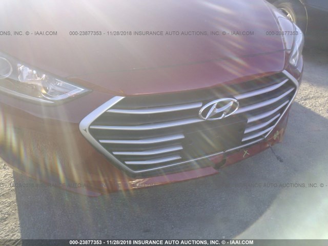 5NPD84LF8JH241150 - 2018 HYUNDAI ELANTRA SEL/VALUE/LIMITED RED photo 6