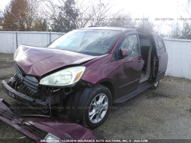 5TDZA22C25S275140 - 2005 TOYOTA SIENNA XLE/XLE LIMITED RED photo 2