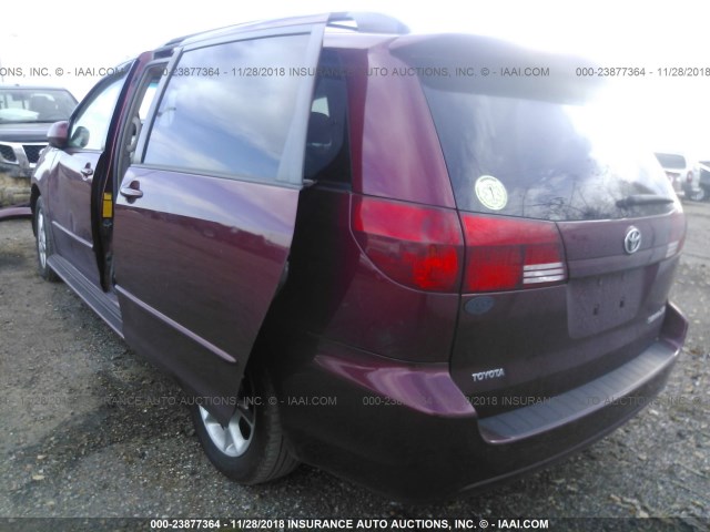 5TDZA22C25S275140 - 2005 TOYOTA SIENNA XLE/XLE LIMITED RED photo 3