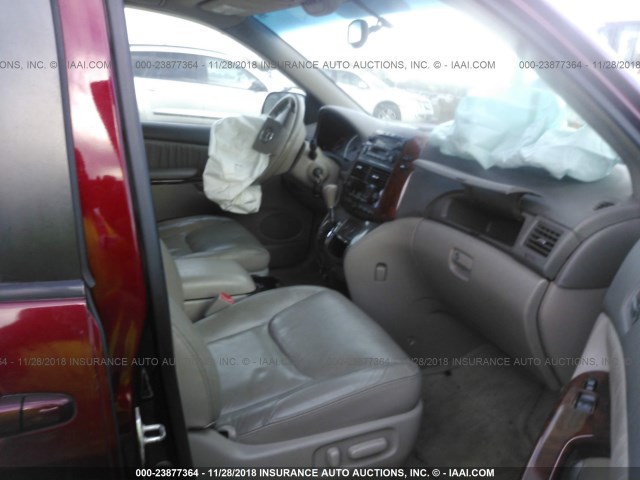 5TDZA22C25S275140 - 2005 TOYOTA SIENNA XLE/XLE LIMITED RED photo 5