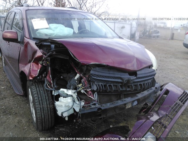 5TDZA22C25S275140 - 2005 TOYOTA SIENNA XLE/XLE LIMITED RED photo 6