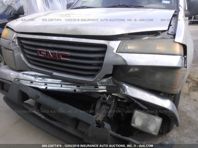 1GTCS136968182272 - 2006 GMC CANYON SILVER photo 6