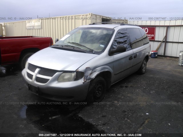 1B4GP25382B632211 - 2002 DODGE CARAVAN SE SILVER photo 2