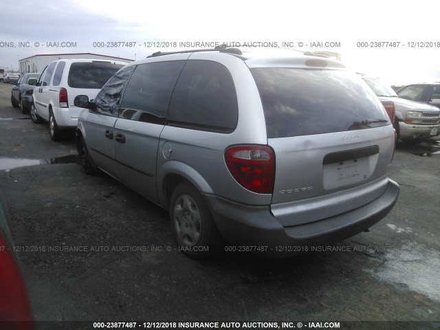 1B4GP25382B632211 - 2002 DODGE CARAVAN SE SILVER photo 3