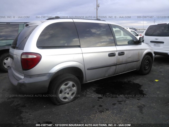 1B4GP25382B632211 - 2002 DODGE CARAVAN SE SILVER photo 4