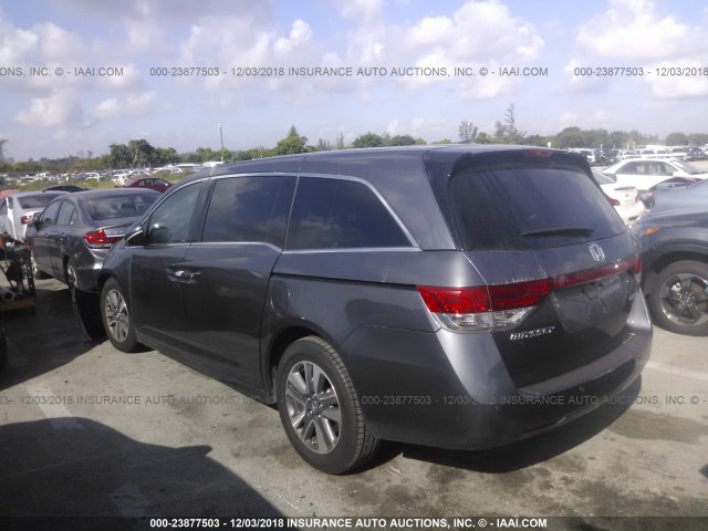 5FNRL5H98GB003304 - 2016 HONDA ODYSSEY TOURING/TOURING ELITE GRAY photo 3