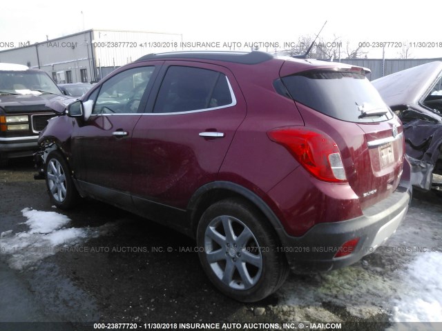 KL4CJCSB4EB566999 - 2014 BUICK ENCORE RED photo 3