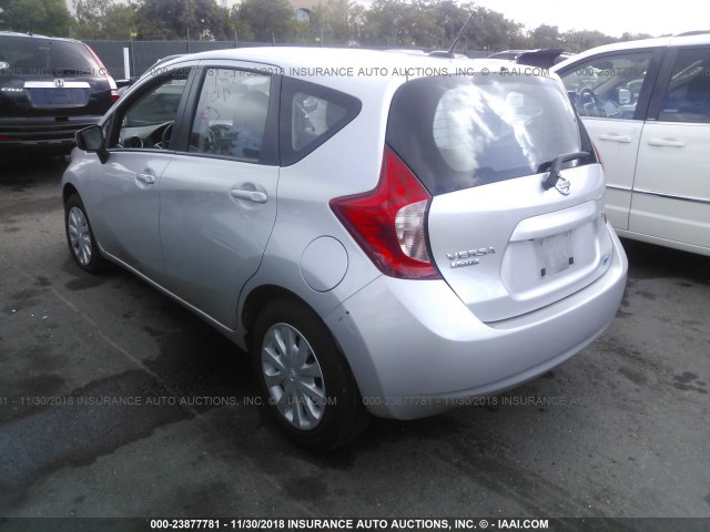 3N1CE2CP3FL421485 - 2015 NISSAN VERSA NOTE S/S PLUS/SV/SL/SR SILVER photo 3