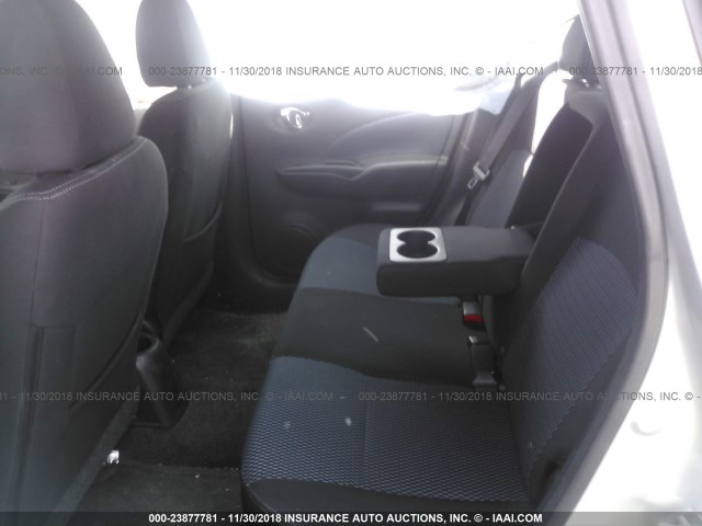 3N1CE2CP3FL421485 - 2015 NISSAN VERSA NOTE S/S PLUS/SV/SL/SR SILVER photo 8