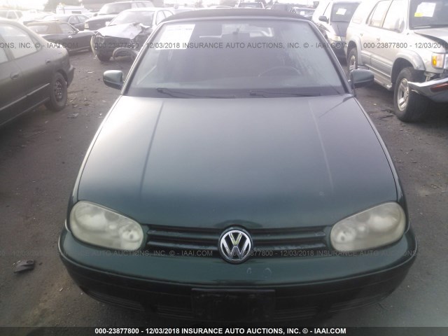 3VWCC21V02M800367 - 2002 VOLKSWAGEN CABRIO GLS GREEN photo 6