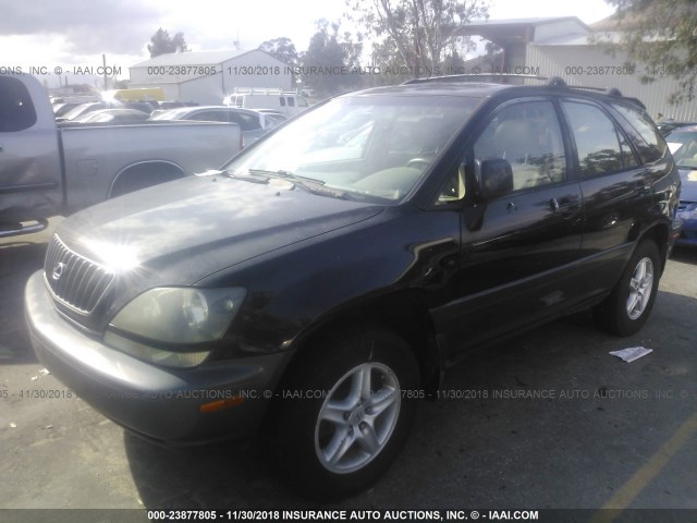 JT6HF10U6X0094431 - 1999 LEXUS RX 300 BLACK photo 2