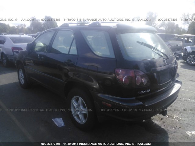 JT6HF10U6X0094431 - 1999 LEXUS RX 300 BLACK photo 3