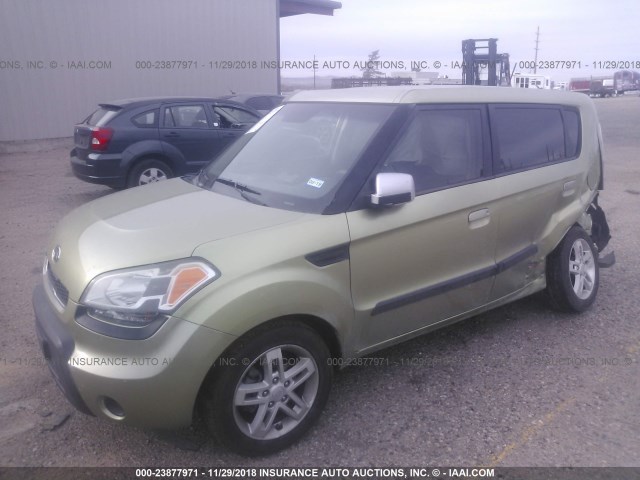 KNDJT2A20A7070209 - 2010 KIA SOUL +/!/SPORT GREEN photo 2