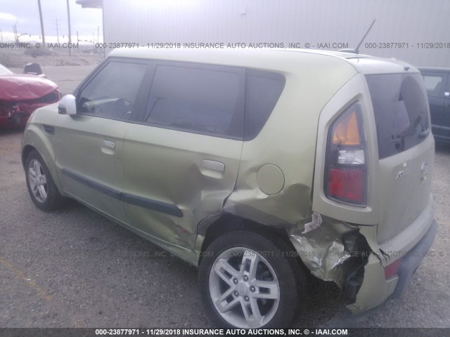 KNDJT2A20A7070209 - 2010 KIA SOUL +/!/SPORT GREEN photo 3