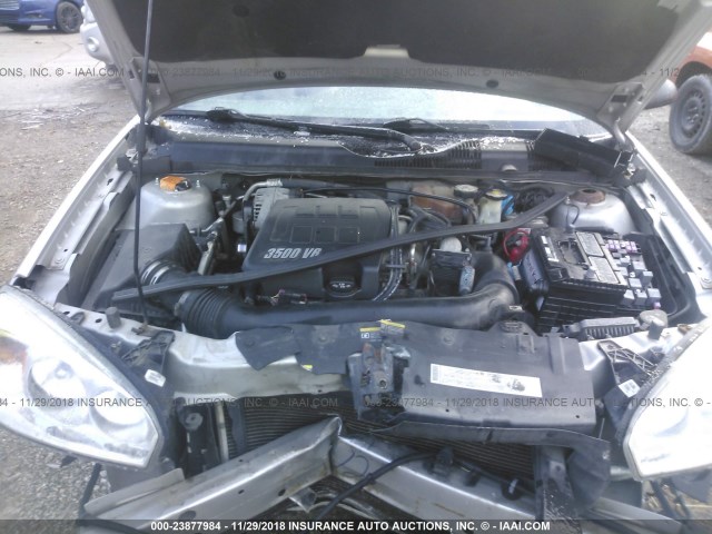 1G1ZT54835F283633 - 2005 CHEVROLET MALIBU LS SILVER photo 10