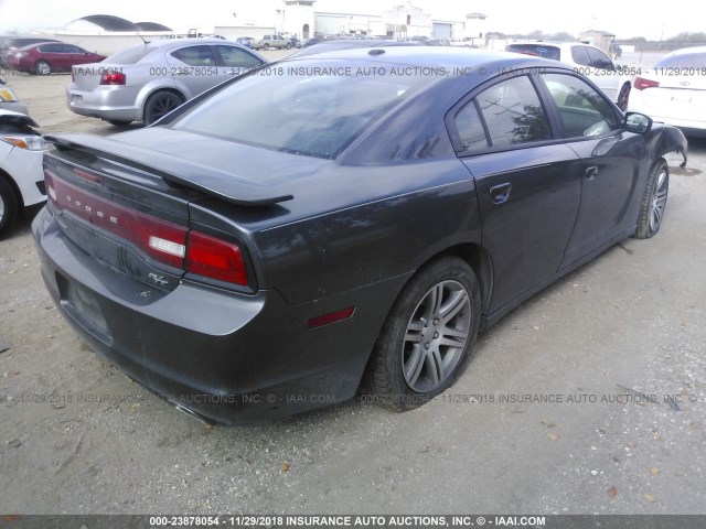 2C3CDXCT1EH162937 - 2014 DODGE CHARGER R/T GRAY photo 4