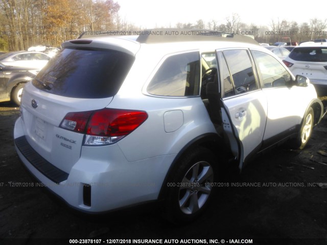 4S4BRBCC4D3271997 - 2013 SUBARU OUTBACK 2.5I PREMIUM WHITE photo 4