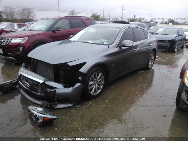 JN1CV7AP1HM640843 - 2017 INFINITI Q50 PREMIUM GRAY photo 2