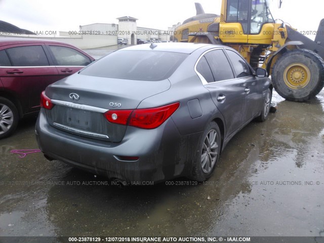 JN1CV7AP1HM640843 - 2017 INFINITI Q50 PREMIUM GRAY photo 4