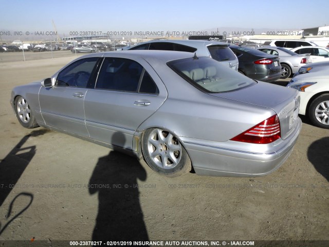 WDBNG84J13A335347 - 2003 MERCEDES-BENZ S 500 4MATIC SILVER photo 3