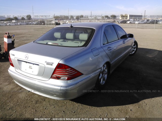 WDBNG84J13A335347 - 2003 MERCEDES-BENZ S 500 4MATIC SILVER photo 4