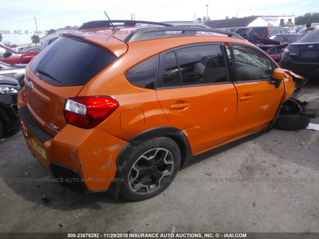 JF2GPACC3E8321319 - 2014 SUBARU XV CROSSTREK 2.0 PREMIUM ORANGE photo 4