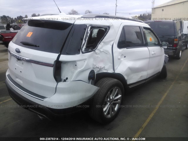 1FM5K7D85JGC07559 - 2018 FORD EXPLORER XLT WHITE photo 4