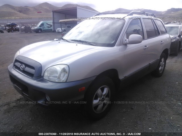 KM8SC73E45U900430 - 2005 HYUNDAI SANTA FE GLS/LX SILVER photo 2