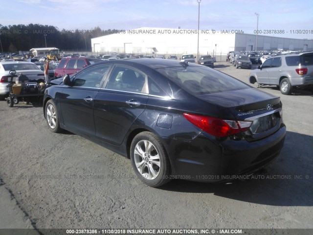 5NPEC4AC9CH376555 - 2012 HYUNDAI SONATA SE/LIMITED BLACK photo 3