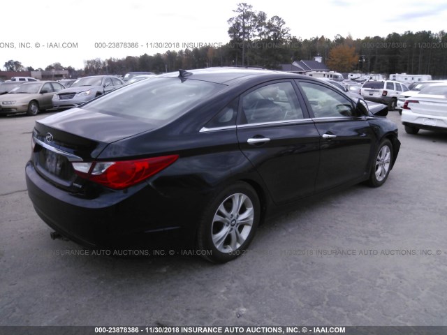 5NPEC4AC9CH376555 - 2012 HYUNDAI SONATA SE/LIMITED BLACK photo 4