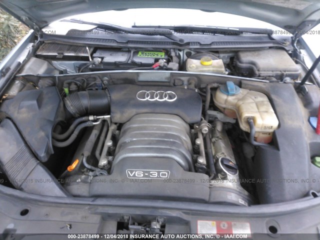 WAUJT64B34N046132 - 2004 AUDI A6 3 Light Blue photo 10