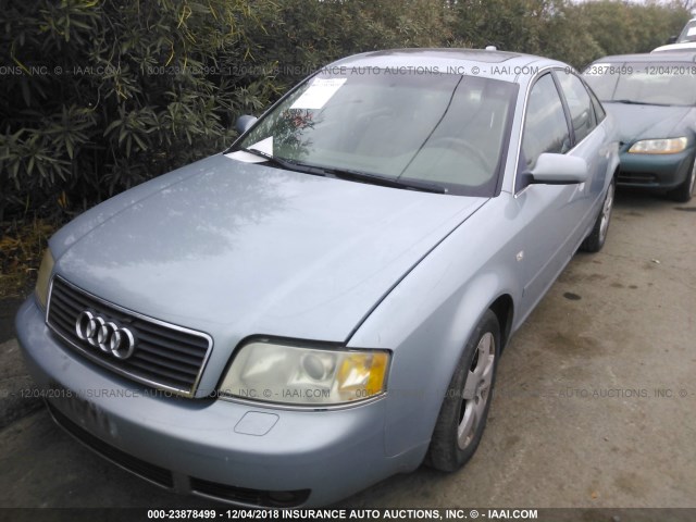 WAUJT64B34N046132 - 2004 AUDI A6 3 Light Blue photo 2