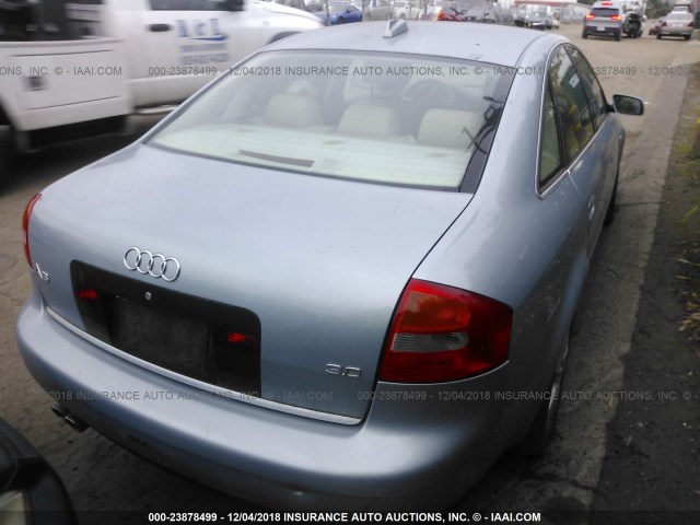 WAUJT64B34N046132 - 2004 AUDI A6 3 Light Blue photo 4