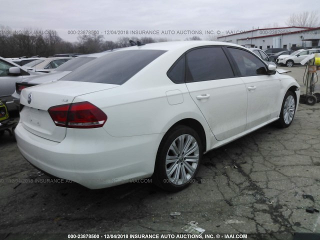 1VWAS7A38EC120163 - 2014 VOLKSWAGEN PASSAT S WHITE photo 4