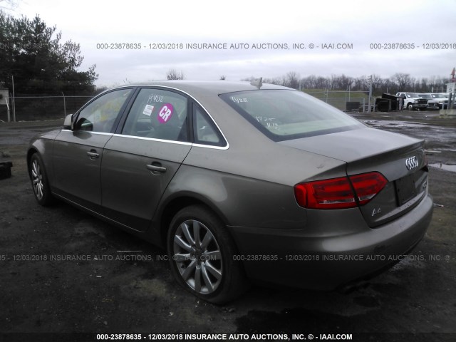 WAUSF78KX9N050195 - 2009 AUDI A4 PREMIUM PLUS TAN photo 3