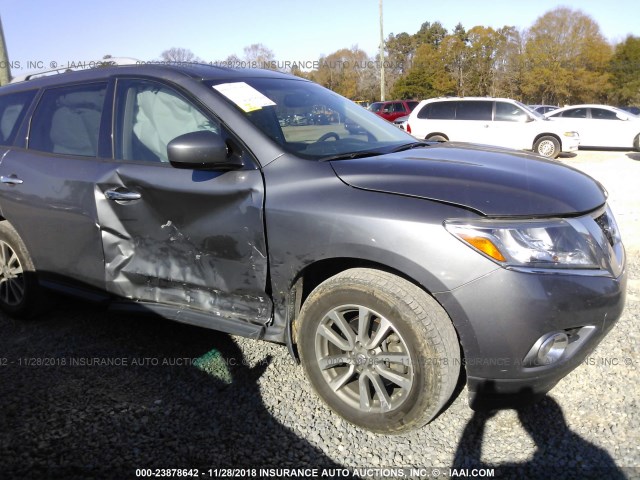 5N1AR2MM6GC633366 - 2016 NISSAN PATHFINDER S/SV/SL/PLATINUM GRAY photo 6