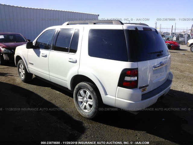 1FMEU63E38UB22730 - 2008 FORD EXPLORER XLT WHITE photo 3