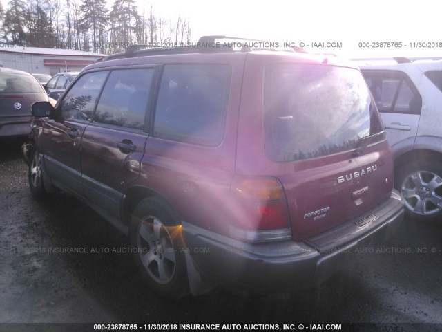 JF1SF6553WH773365 - 1998 SUBARU FORESTER S RED photo 3