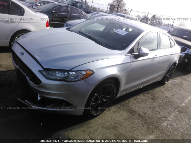 3FA6P0G70JR283287 - 2018 FORD FUSION S SILVER photo 2