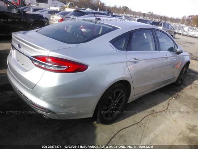 3FA6P0G70JR283287 - 2018 FORD FUSION S SILVER photo 4