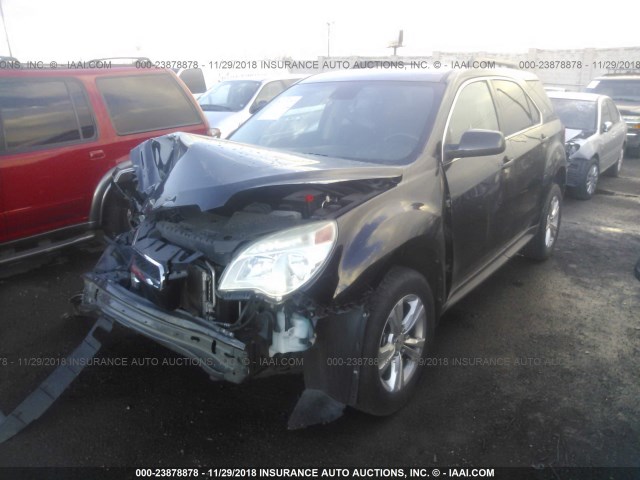 2GNALDEKXC6226997 - 2012 CHEVROLET EQUINOX BLACK photo 2