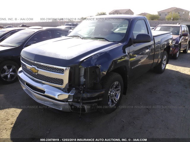 1GCNCPEX8CZ154676 - 2012 CHEVROLET SILVERADO C1500 Navy photo 2