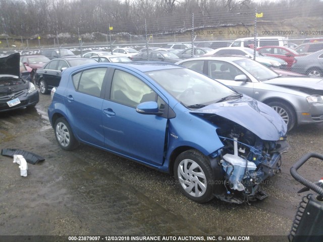 JTDKDTB38E1075908 - 2014 TOYOTA PRIUS C BLUE photo 1