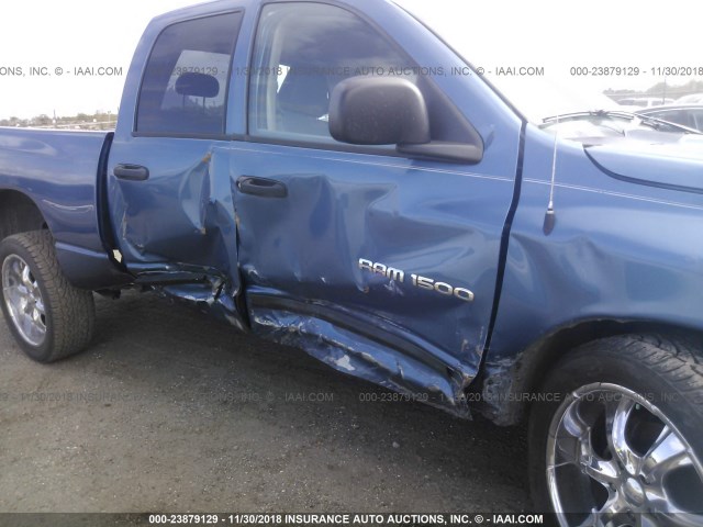 1D7HA18K76J158081 - 2006 DODGE RAM 1500 ST BLUE photo 6