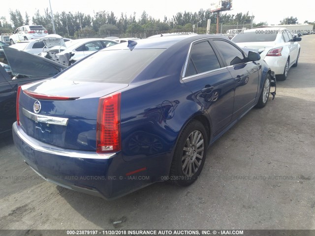 1G6DE5E54C0114904 - 2012 CADILLAC CTS LUXURY COLLECTION BLUE photo 4